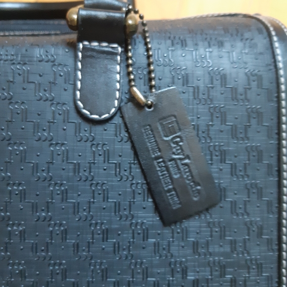 Guy Laroche Black Vintage Doctor Hand Bag Structured Minimalist Purse Carryall - Picture 8 of 8